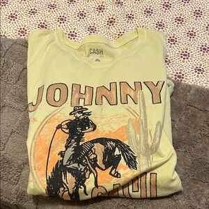 Ash Yellow Cowboy Graphic T-Shirt